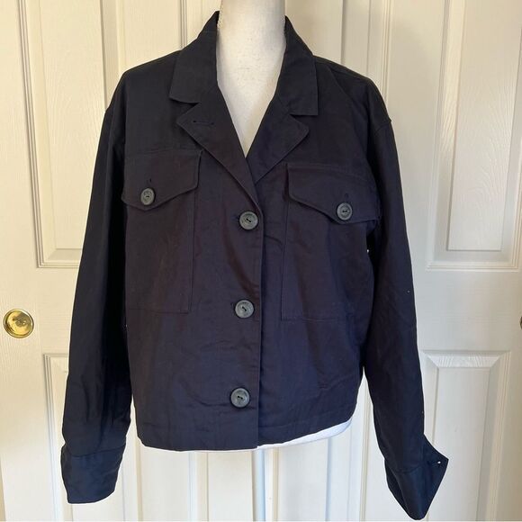 Rag & Bone Jessie Shirt Jacket in Navy Large NEW MSRP $525 - Picture 2 of 10